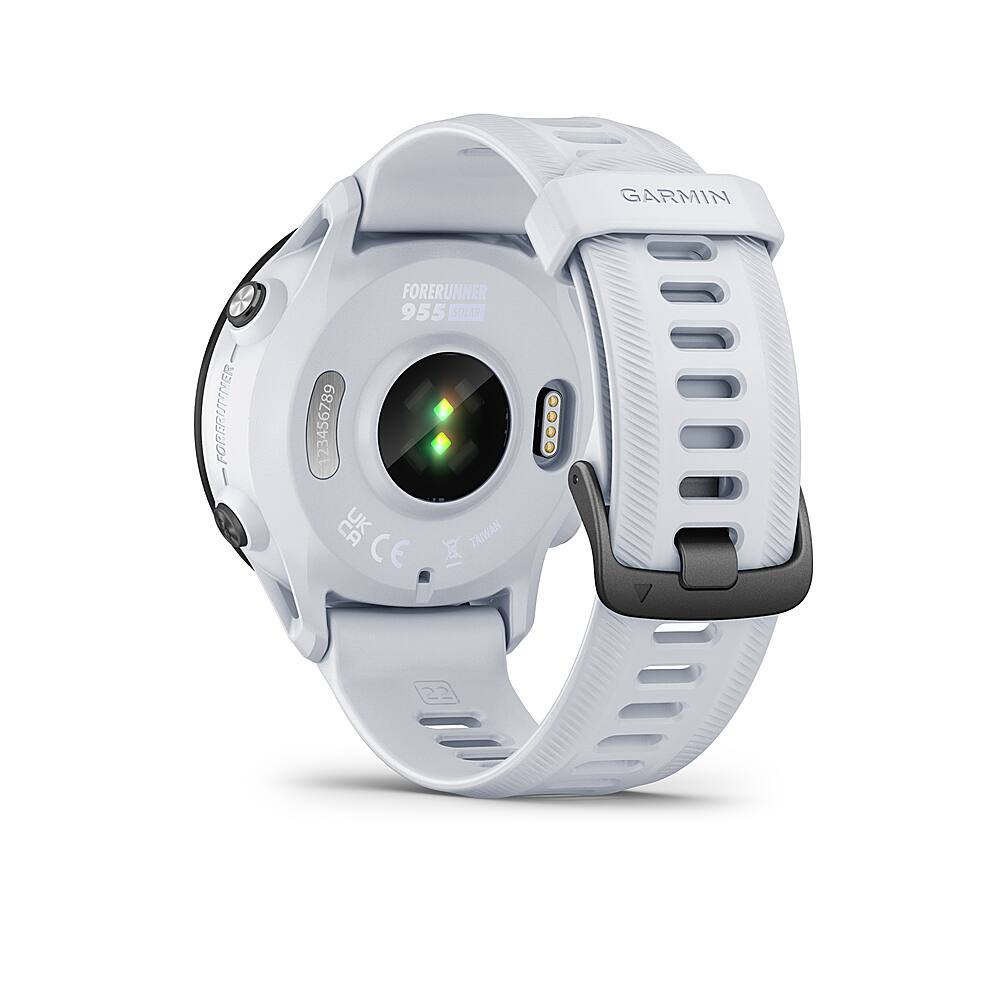 Back. Garmin - Forerunner 955 Solar GPS Smartwatch 47 mm Fiber-reinforced polymer - Whitestone.