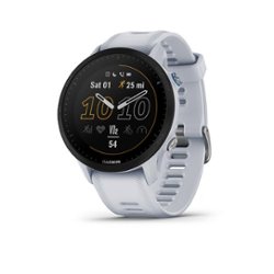 Garmin - Forerunner 955 GPS Smartwatch 47 mm Fiber-reinforced polymer - Whitestone - Front_Zoom