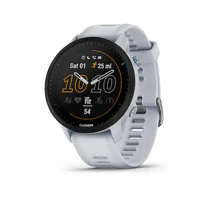 Front. Garmin - Forerunner 955 GPS Smartwatch 47 mm Fiber-reinforced polymer - Whitestone.