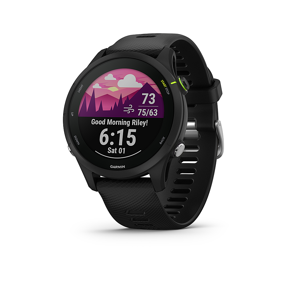 Garmin Forerunner 255 Music GPS Smartwatch 46 mm Fiber-reinforced polymer  Black 010-02641-20 - Best Buy