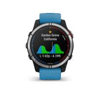 Garmin - quatix 7 Standard Edition Marine GPS Smartwatch 47 mm Fiber-reinforced polymer - Silver - Front_Zoom