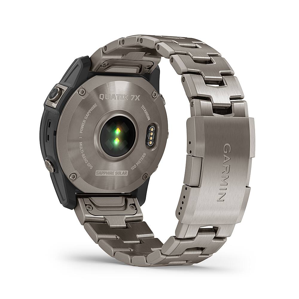 Back. Garmin - quatix 7X Solar Edition 51 mm Fiber-reinforced polymer - Titanium.