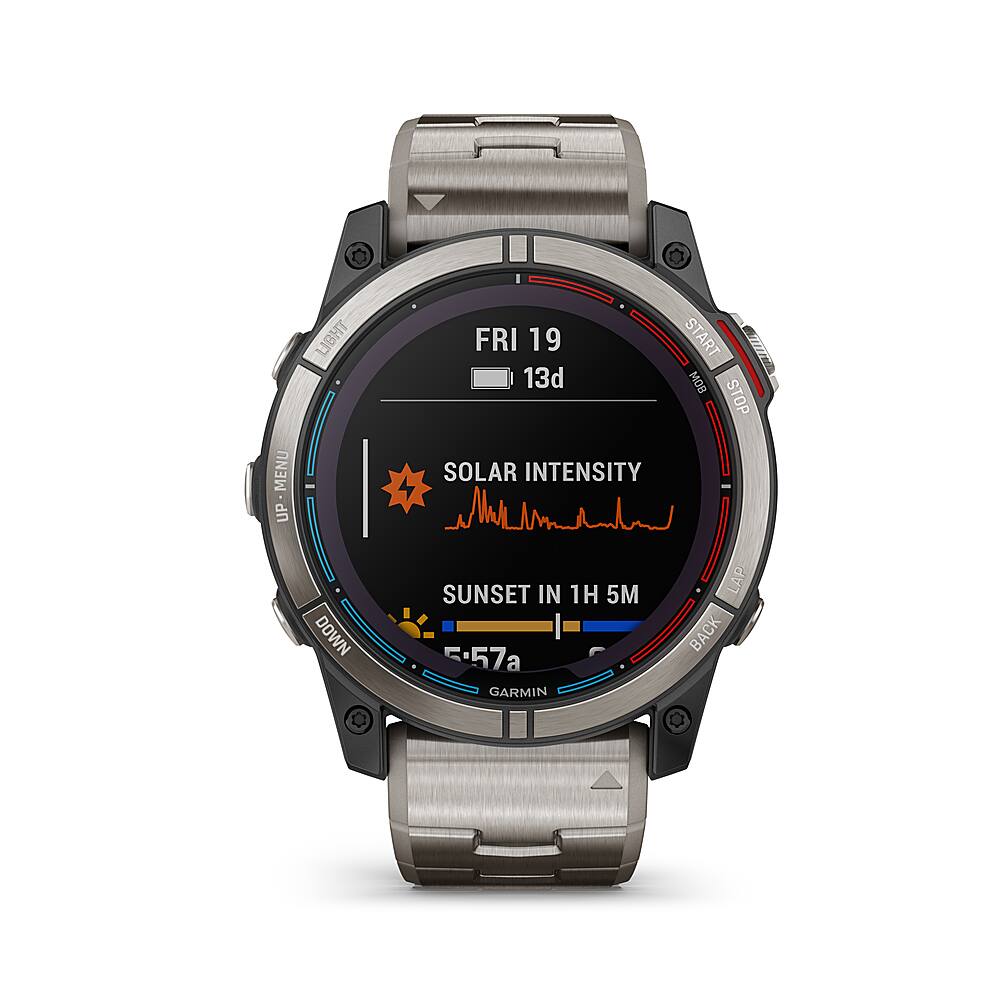 Garmin - quatix 7X Solar Edition 51 mm Fiber-reinforced polymer - Titanium - (2023)