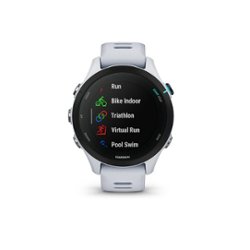 Garmin - Forerunner 255S Music GPS Smartwatch 41 mm Fiber-reinforced polymer - Whitestone - Front_Zoom