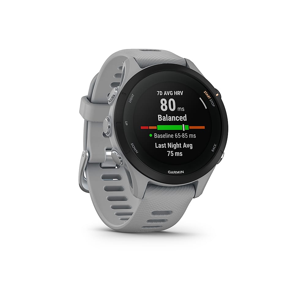 Best Buy: Garmin Forerunner 255S GPS Smartwatch 41 mm Fiber-reinforced  polymer Powder Gray 010-02641-02