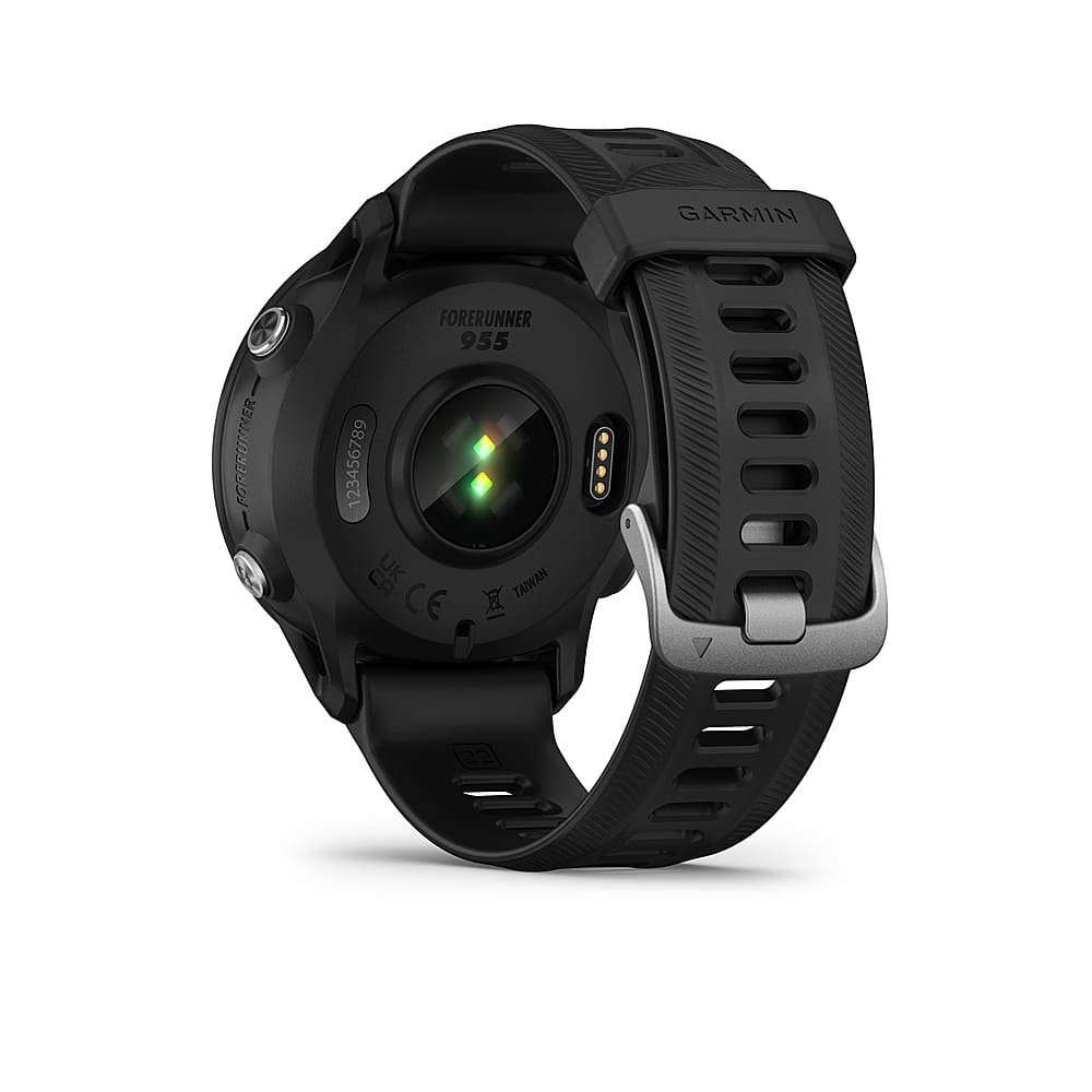 Back. Garmin - Forerunner 955 GPS Smartwatch 47 mm Fiber-reinforced polymer - Black.
