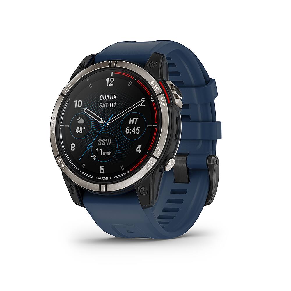 Left View: Garmin Quatix 7 – Standard Edition Marine GPS Smartwatch