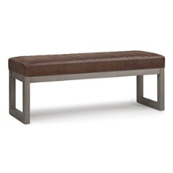 Simpli Home - Casey Ottoman Bench - Distressed Chestnut Brown - Front_Zoom