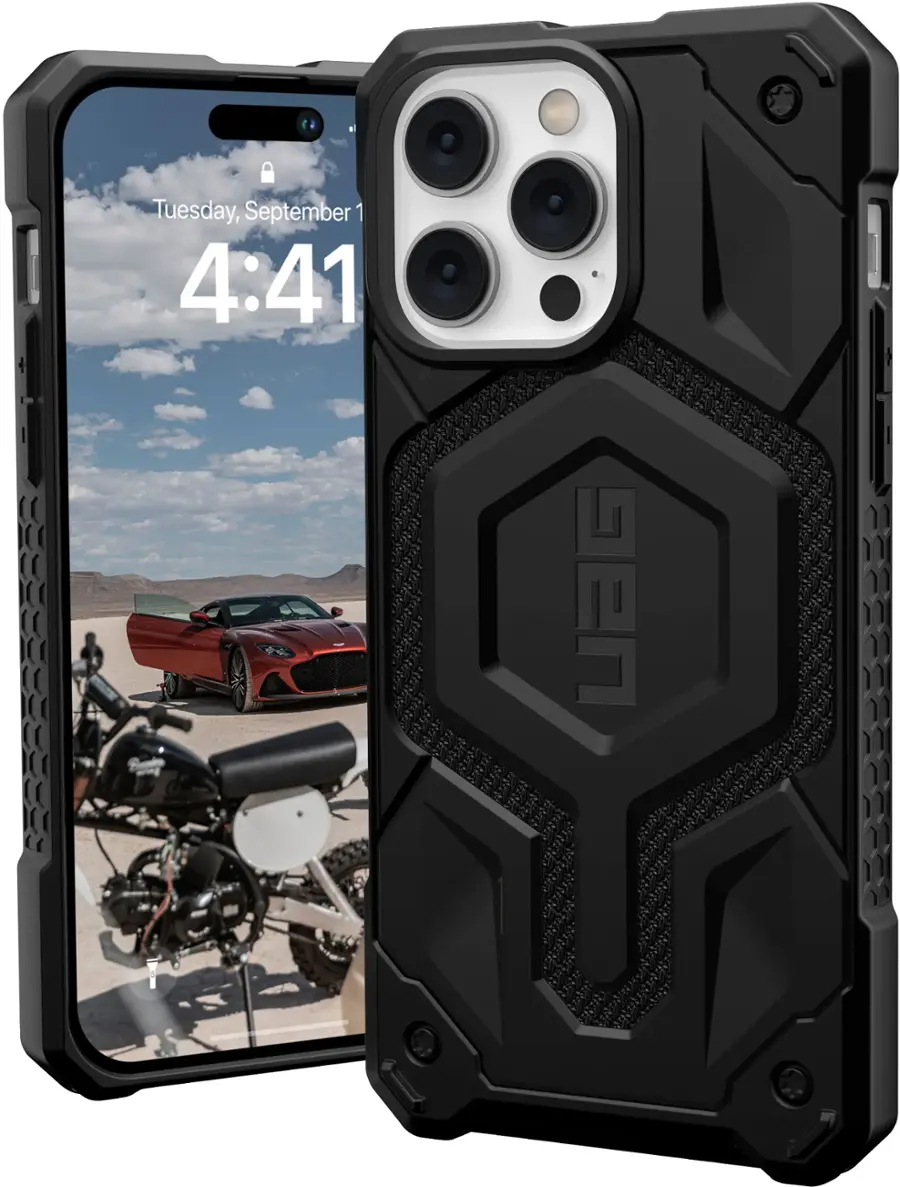 UAG Monarch Series Case with Magsafe for iPhone 14 Pro Max Kevlar Black ...