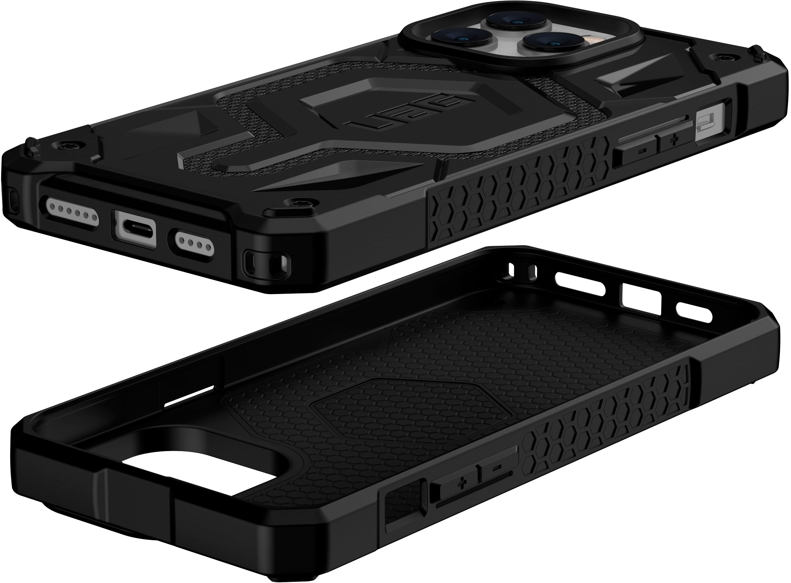 UAG Case Compatible with iPhone 15 Pro Max Case 6.7 Monarch Pro Kevlar  Silver Built-in Magnet Compatible with MagSafe Charging Premium Rugged  Dropproof Protective Cover by URBAN ARMOR GEAR 