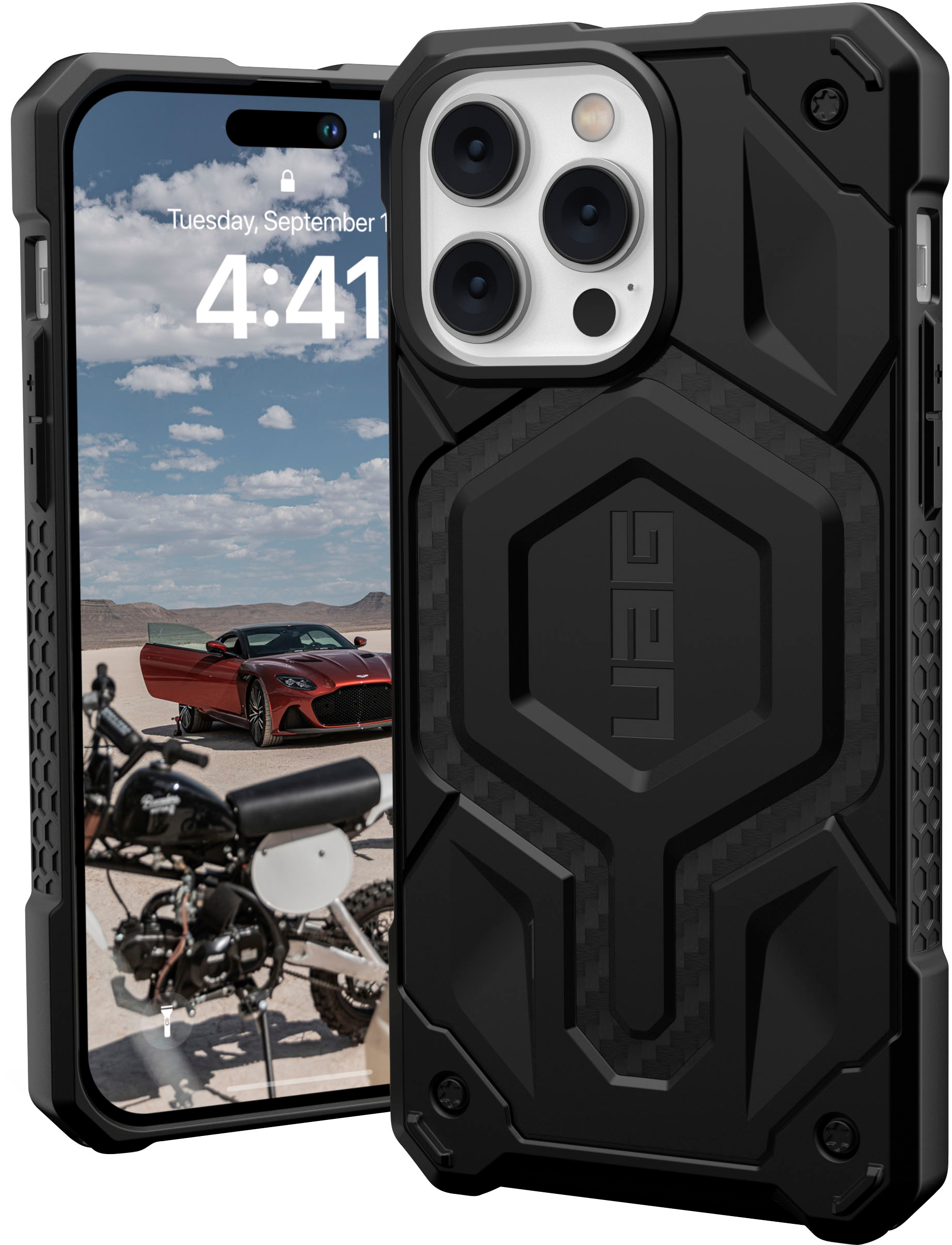 UAG Monarch Series Case with Magsafe for iPhone 14 Pro Max Carbon Fiber