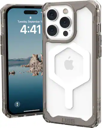 Front. UAG - Plyo Series Case with Magsafe for iPhone 14 Pro - Ash.