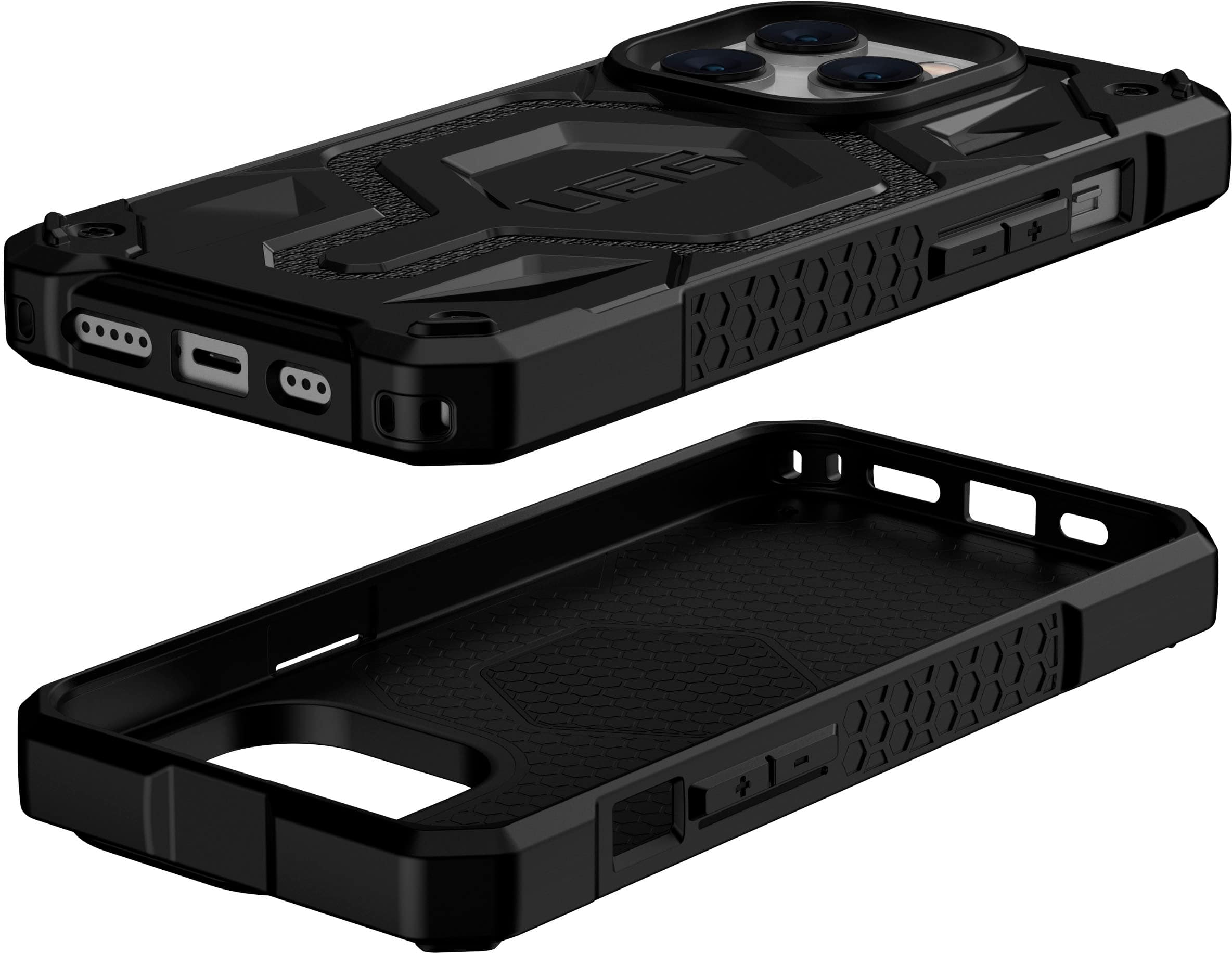 UAG - Monarch Series Case with MagSafe for iPhone 14 Pro- Kevlar Black