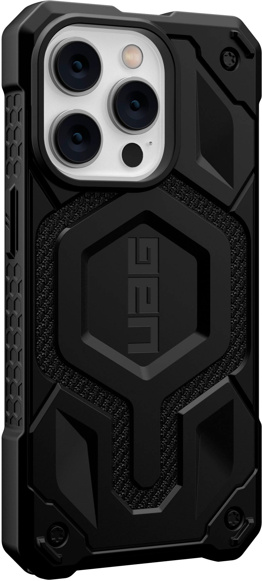 Alt View 1. UAG - Monarch Series Case with Magsafe for iPhone 14 Pro - Kevlar Black.