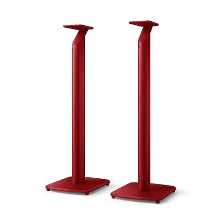 Front. KEF - S1 Floor Stand Pair - Red.