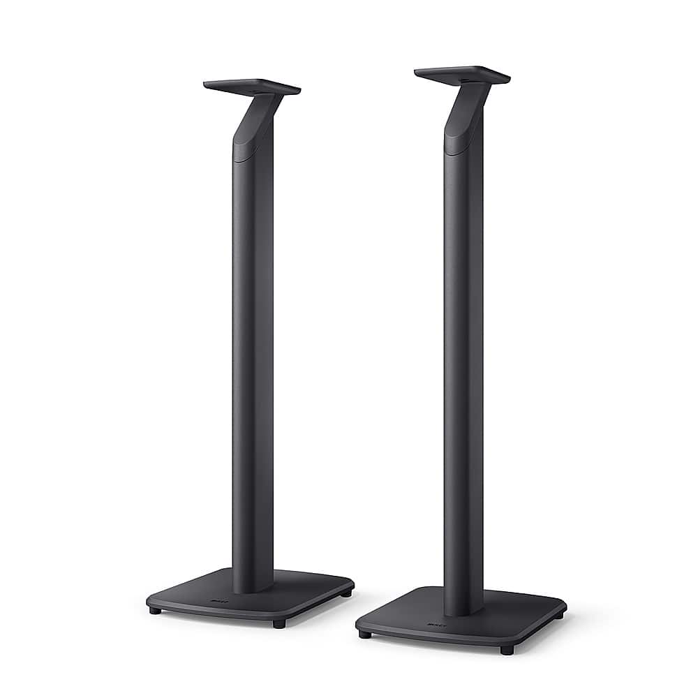 Front. KEF - S1 Floor Stand Pair - Gray.