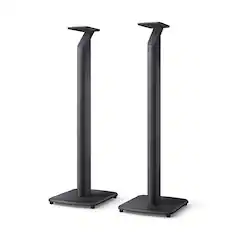 Front. KEF - S1 Floor Stand Pair - Gray.