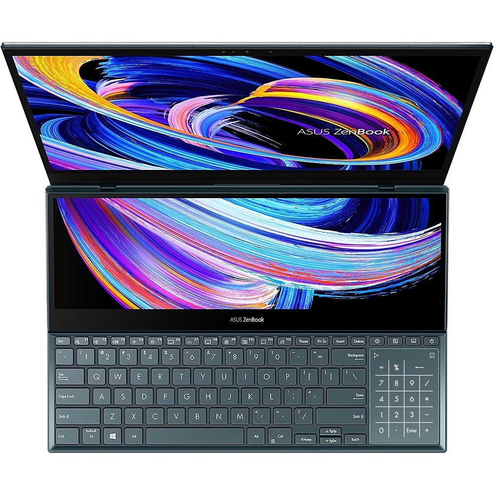 ASUS ZenBook Pro Duo 15 OLED UX582 Laptop, 15.6 OLED FHD Touch Display,  Intel Core i9-12900H, 32GB, 1TB, GeForce RTX 3060 Laptop GPU, ScreenPad  Plus, Windows 11 Pro, Celestial Blue, UX582ZM-XS96T 