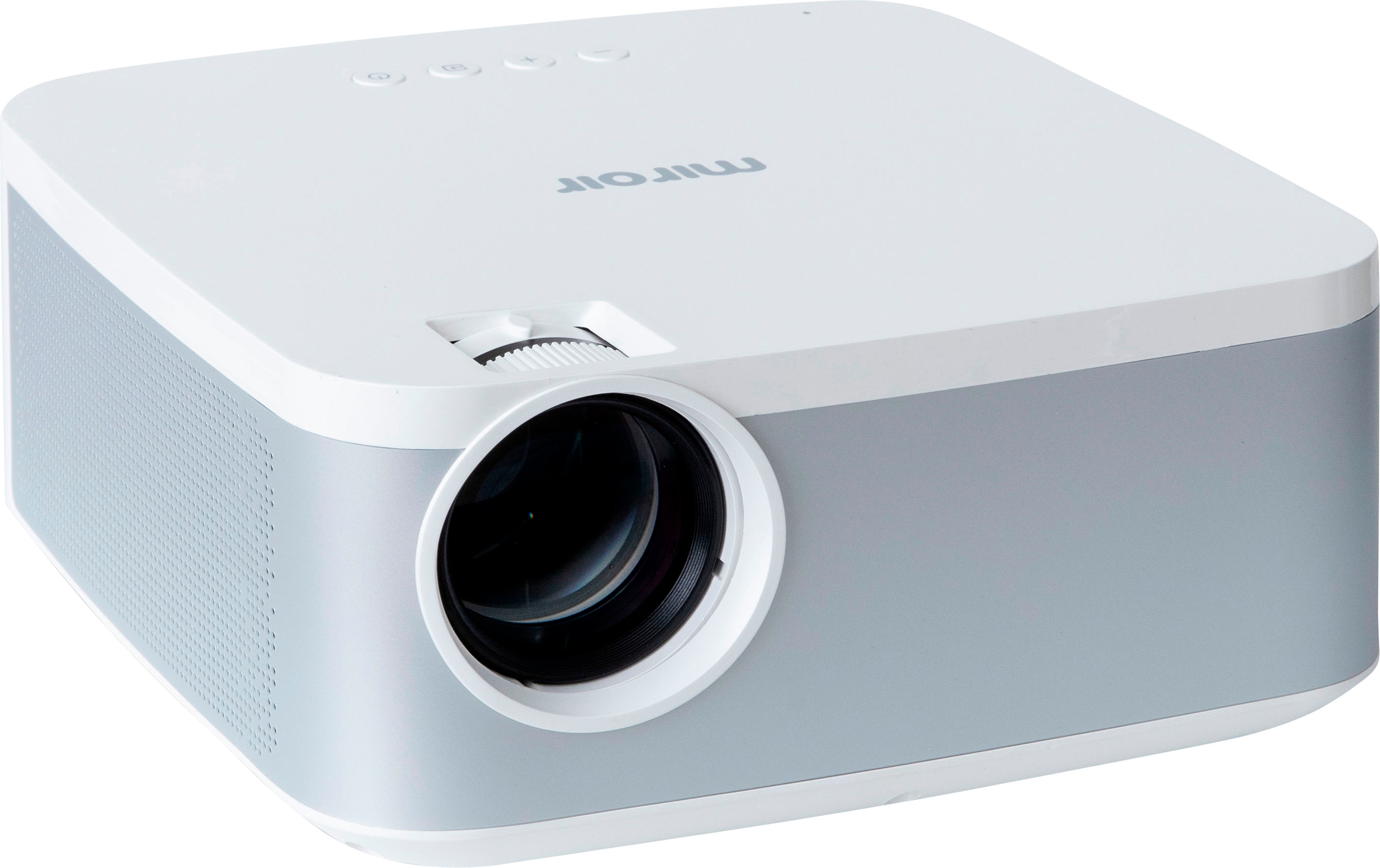 Left View: Miroir - L500S Wireless Projector with SYNQ TV - White