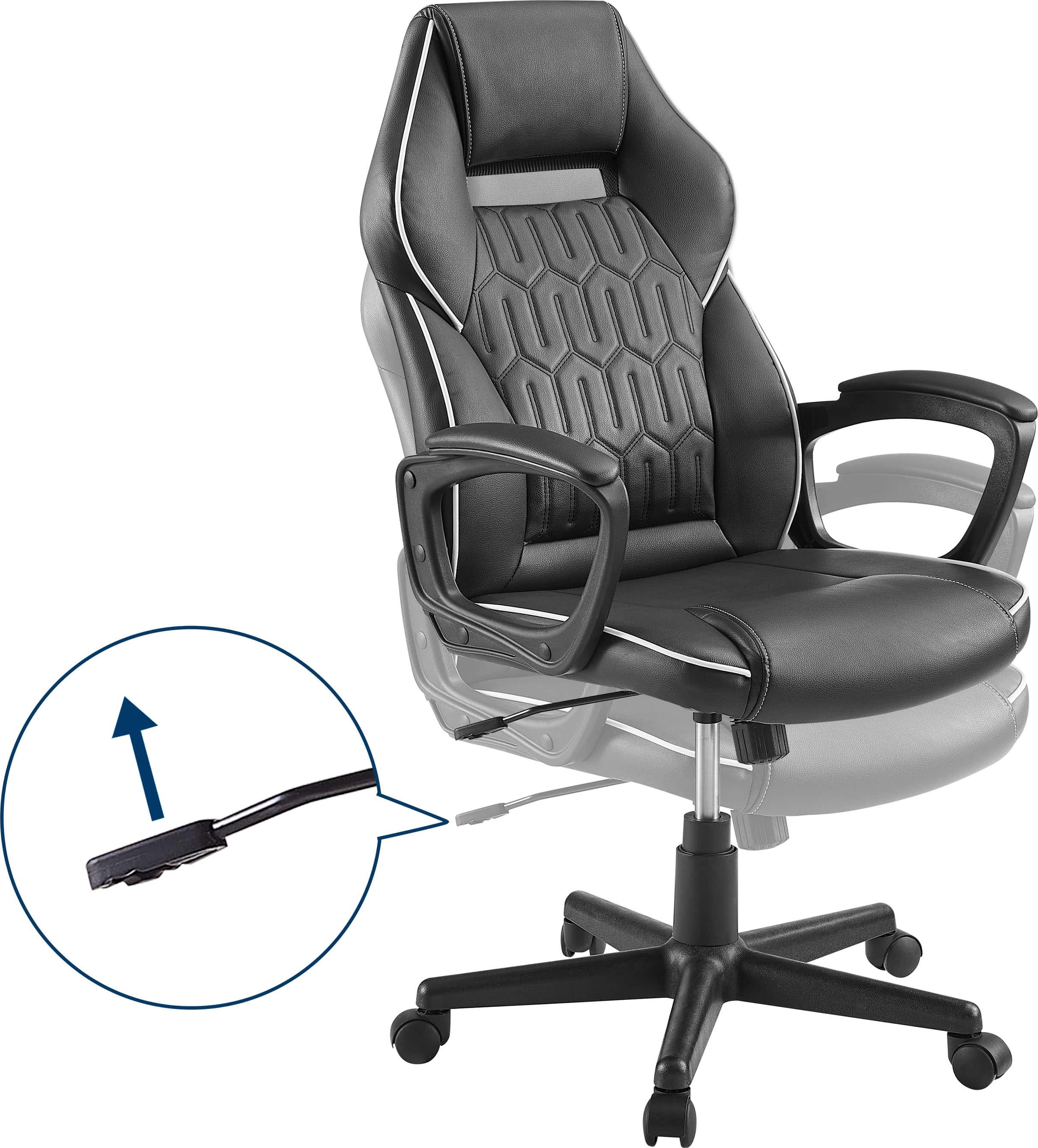 Alt View 17. Insignia™ - Essential PC Gaming Chair - Black.