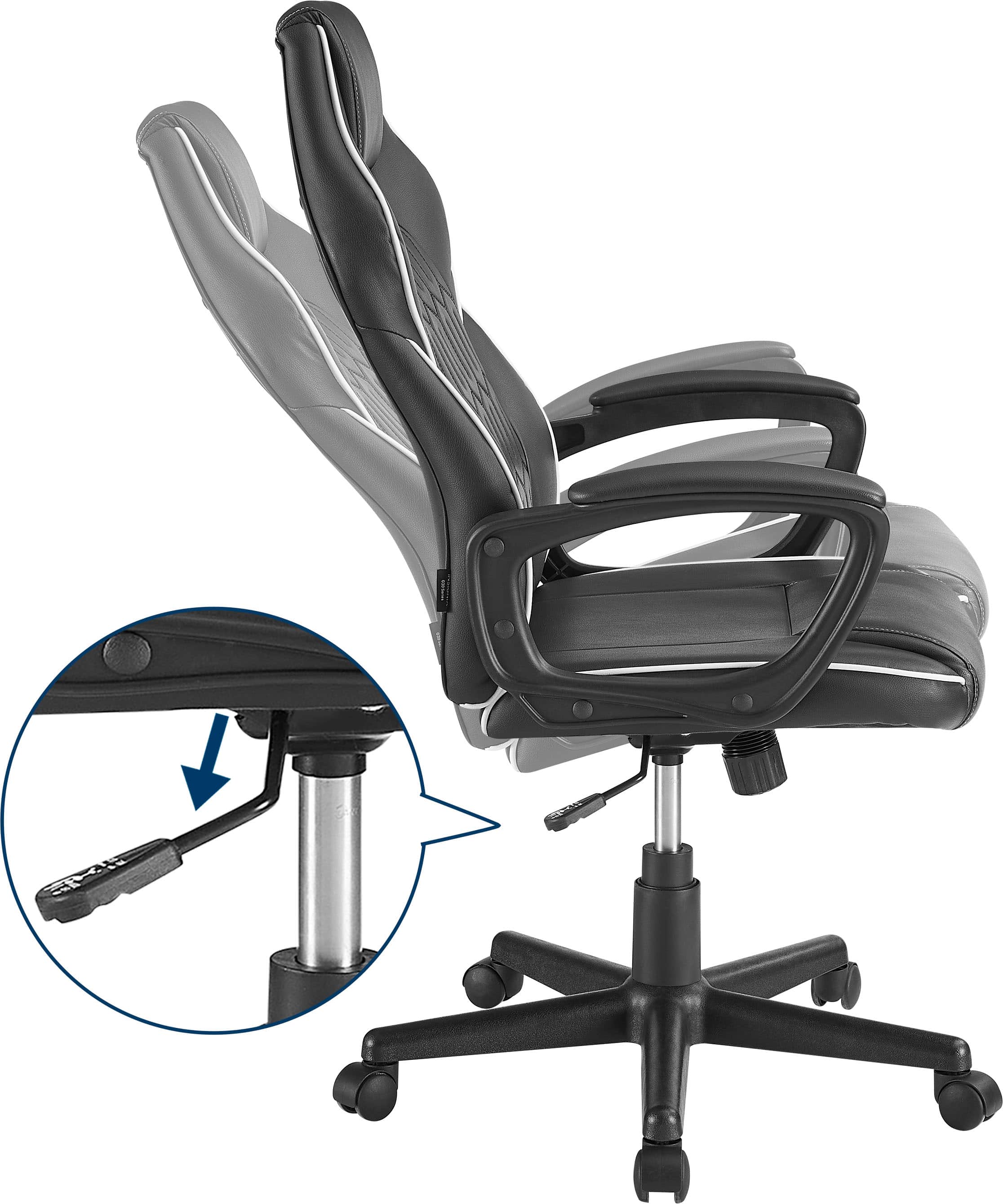 Alt View 18. Insignia™ - Essential PC Gaming Chair - Black.