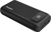 Energizer - Ultimate Lithium 20,000 mAh 3-Port 22.5W Fast PD USB-C Universal Portable Battery Charger Power Bank with LCD Display - Black - Front_Zoom