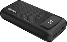 Energizer - Ultimate Lithium 20,000 mAh 3-Port 22.5W Fast PD USB-C Universal Portable Battery Charger Power Bank with LCD Display - Black