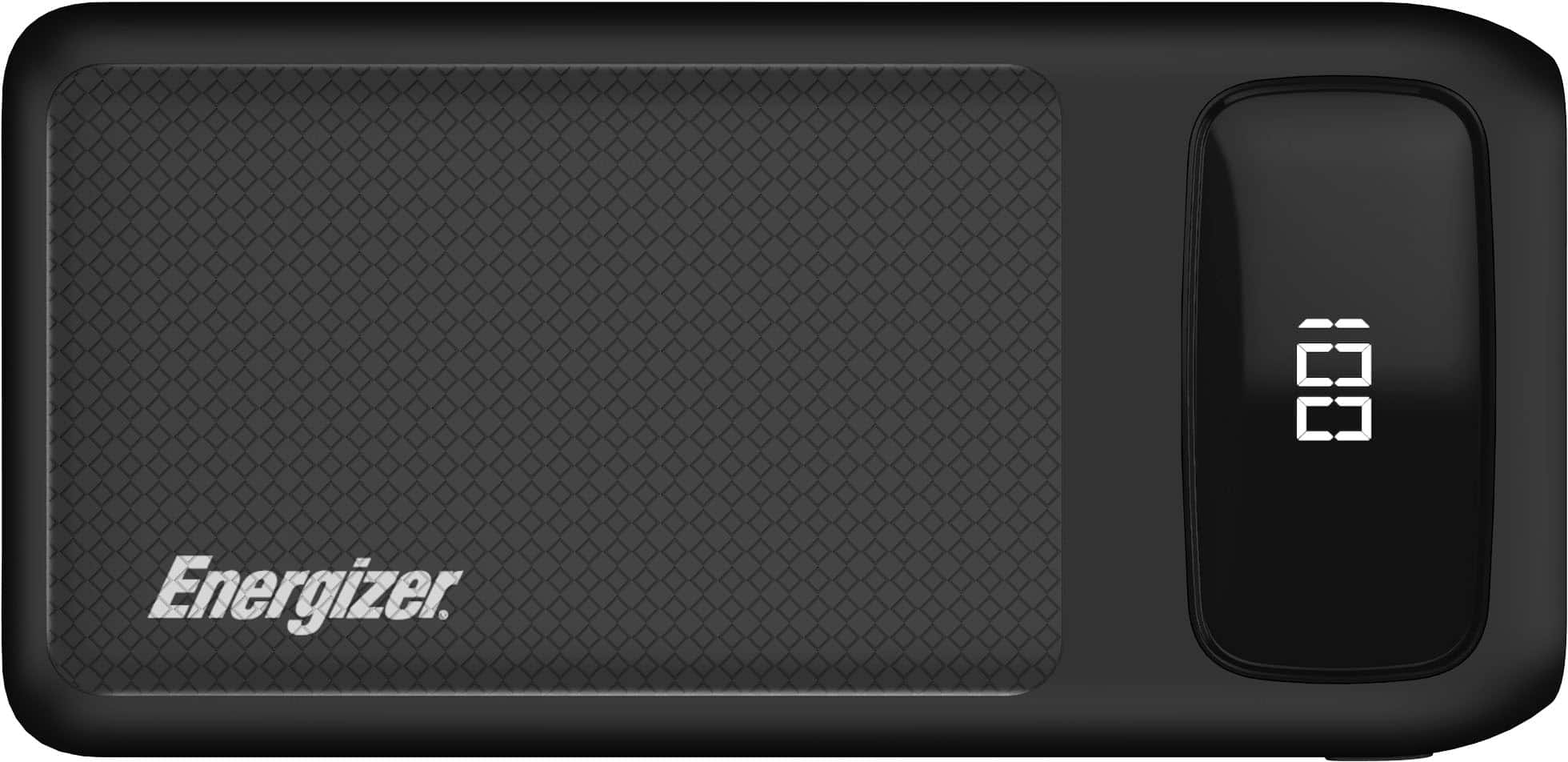 Alt View 1. Energizer - Ultimate Lithium 20,000 mAh 3-Port 22.5W Fast PD USB-C Universal Portable Battery Charger Power Bank with LCD Display - Black.