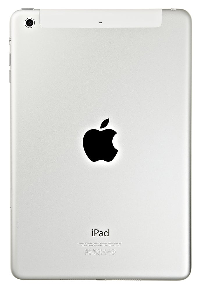 Angle View: Apple - Pre-Owned iPad Mini 2 16GB Wi-Fi + Cellular AT&T 4G LTE Dual-Core Tablet - White/Silver