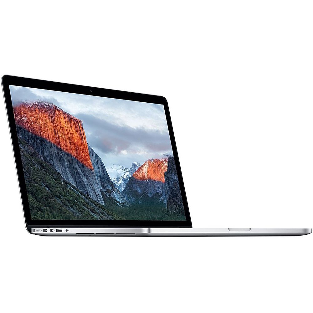 Angle View: Apple - Pre-Owned MacBook Pro 15-Inch "Core i7" 2.4 GHz, 8GB RAM - 256GB SSD (ME664LL/A) Early 2013 - Silver