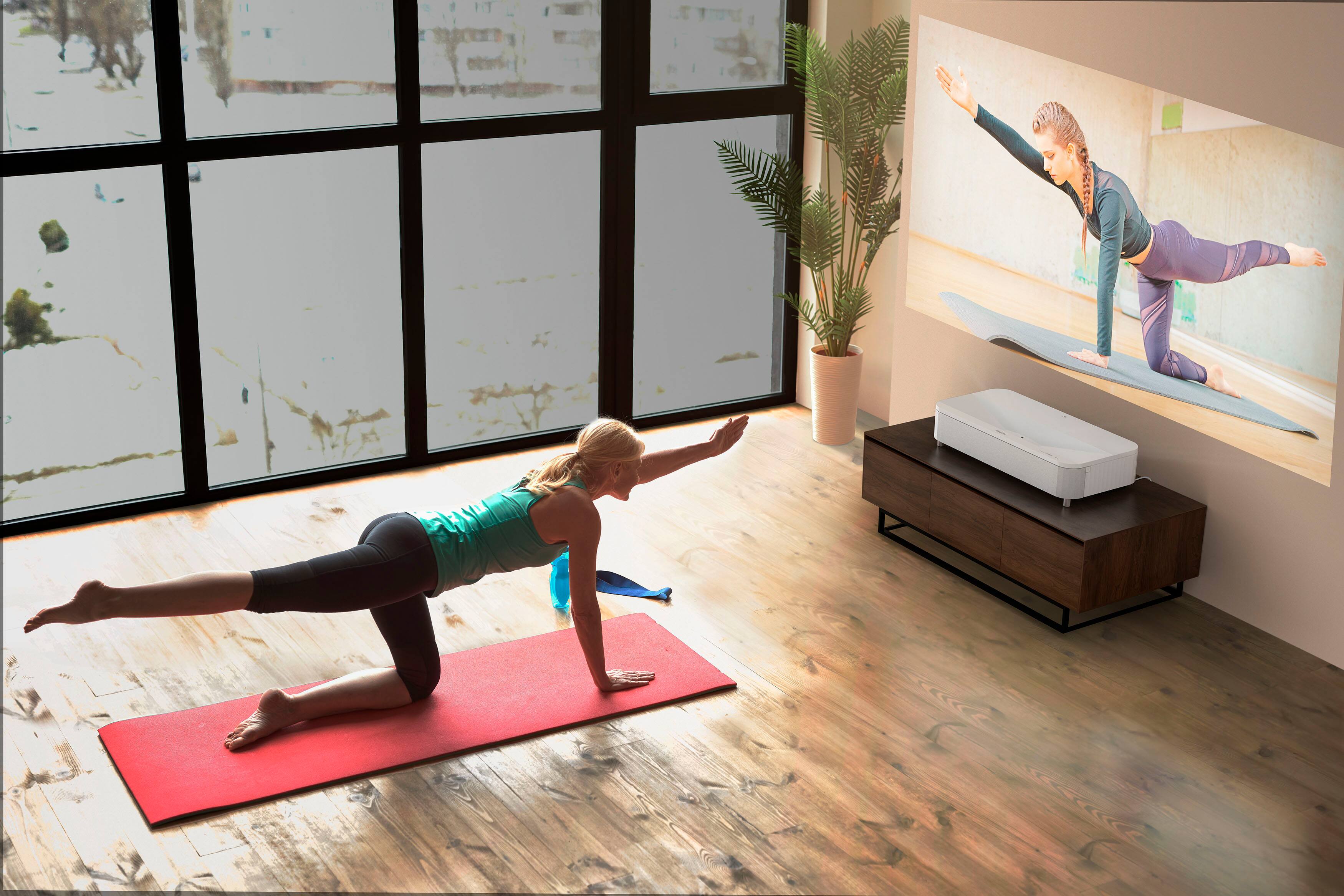 Alt View 17. Epson - LS800 4K PRO-UHD Ultra Short Throw 3-Chip 3LCD Laser Projector, 4000 Lumens, HDR, up to150", Android TV, Yamaha Speakers - White.