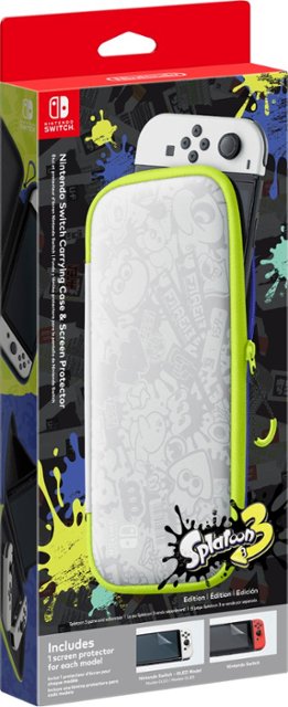 Front Zoom. Nintendo - Switch Carrying Case & Screen Protector Splatoon 3 Edition - White.