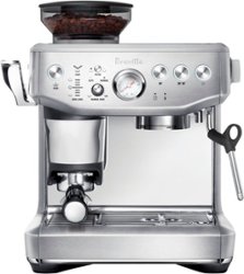 Breville - the Barista Express Impress Espresso Machine - Brushed Stainless Steel - Front_Zoom
