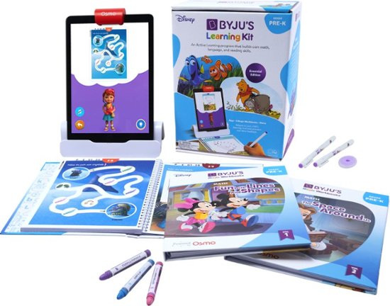 Front Zoom. Osmo - BYJU’S Learning Kit: Disney, Pre-K, Essential Edition - White.