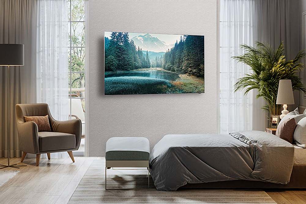 Alt View 15. Samsung - Full Motion Slim Wall Mount Fits 82" & 85" TV - Black.