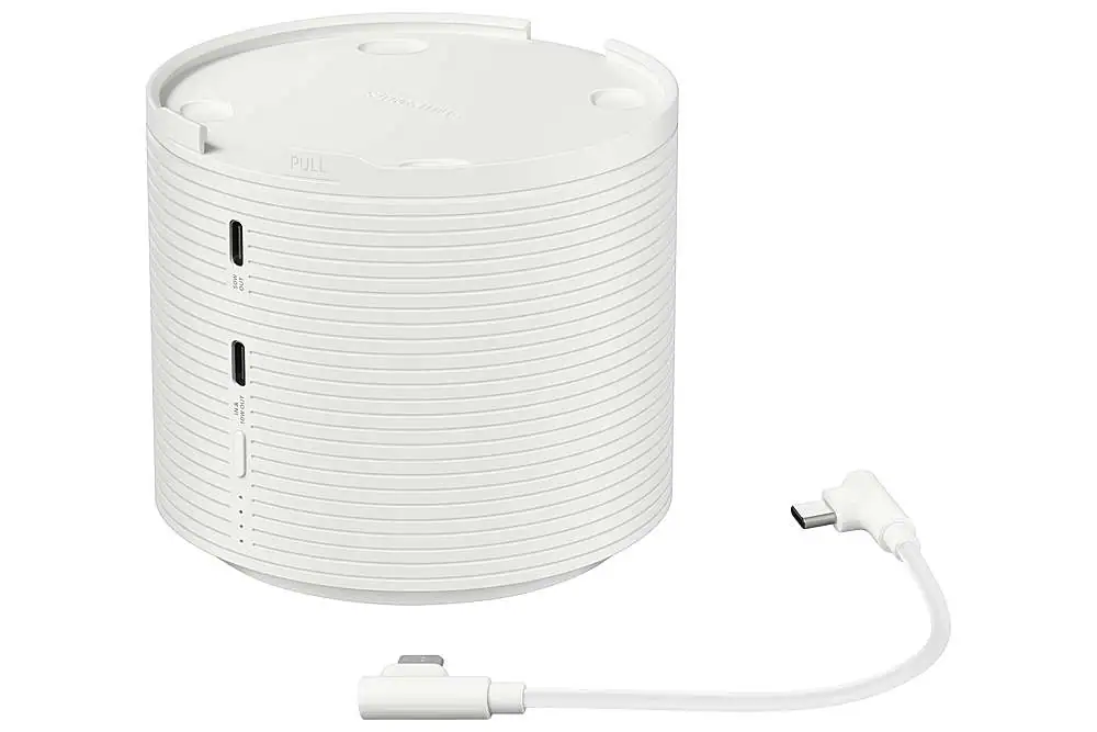 Front. Samsung - The Freestyle Battery Base - White.