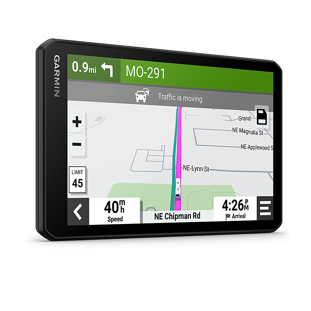 Angle View: Garmin - RVcam 795 7" GPS with Built-In Camera and Built-In Bluetooth - Black
