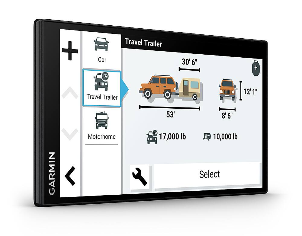 Angle. Garmin - RV 795 7" RV GPS Navigator - Black.