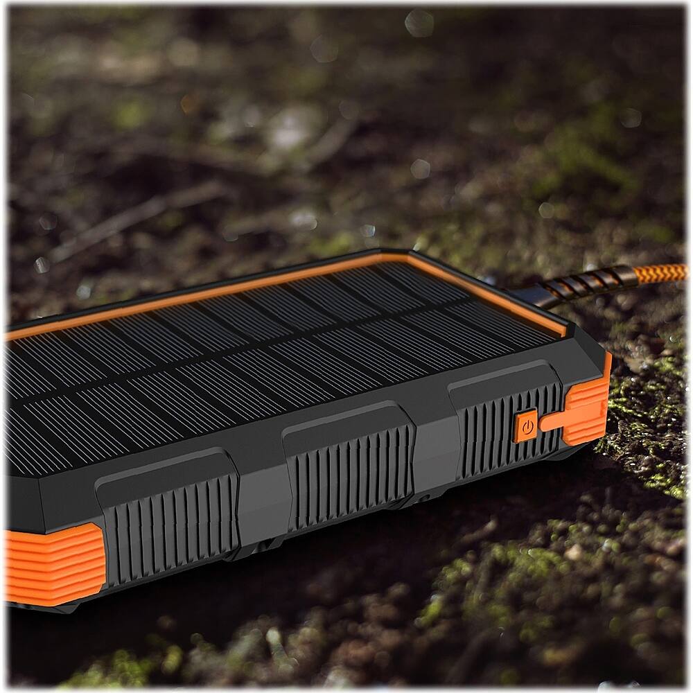 Alt View 11. ToughTested - Solar24 24,000 mAh Portable Charger for Most USB-Enabled Devices - Black.