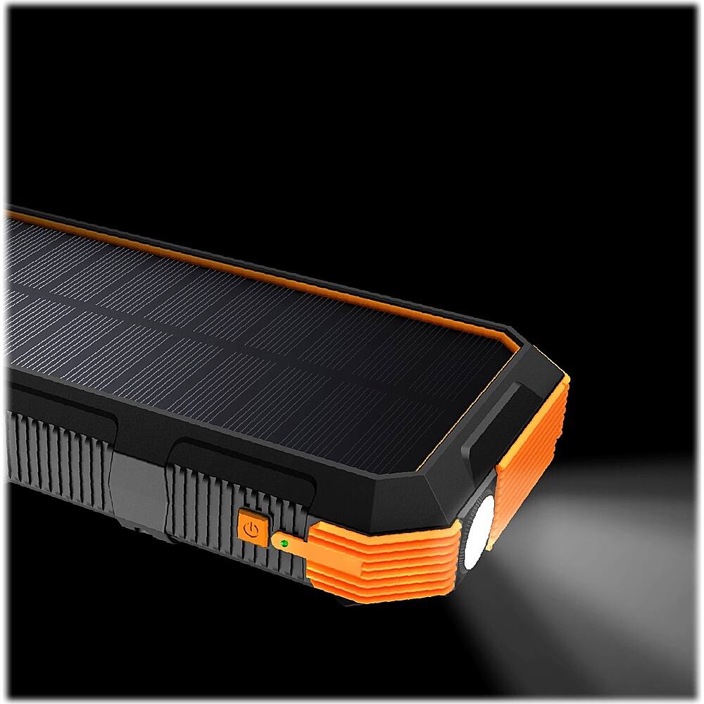 Alt View 12. ToughTested - Solar24 24,000 mAh Portable Charger for Most USB-Enabled Devices - Black.