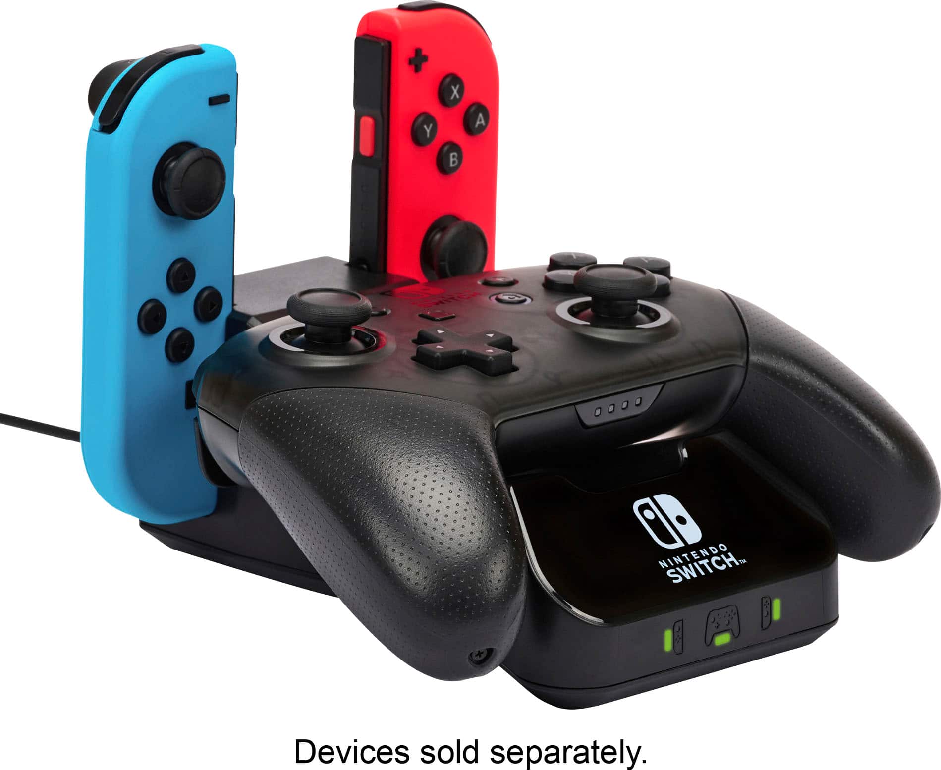 Angle. PowerA - Controller Charging Base for Nintendo Switch (Joy-Con + Wireless) - Black.