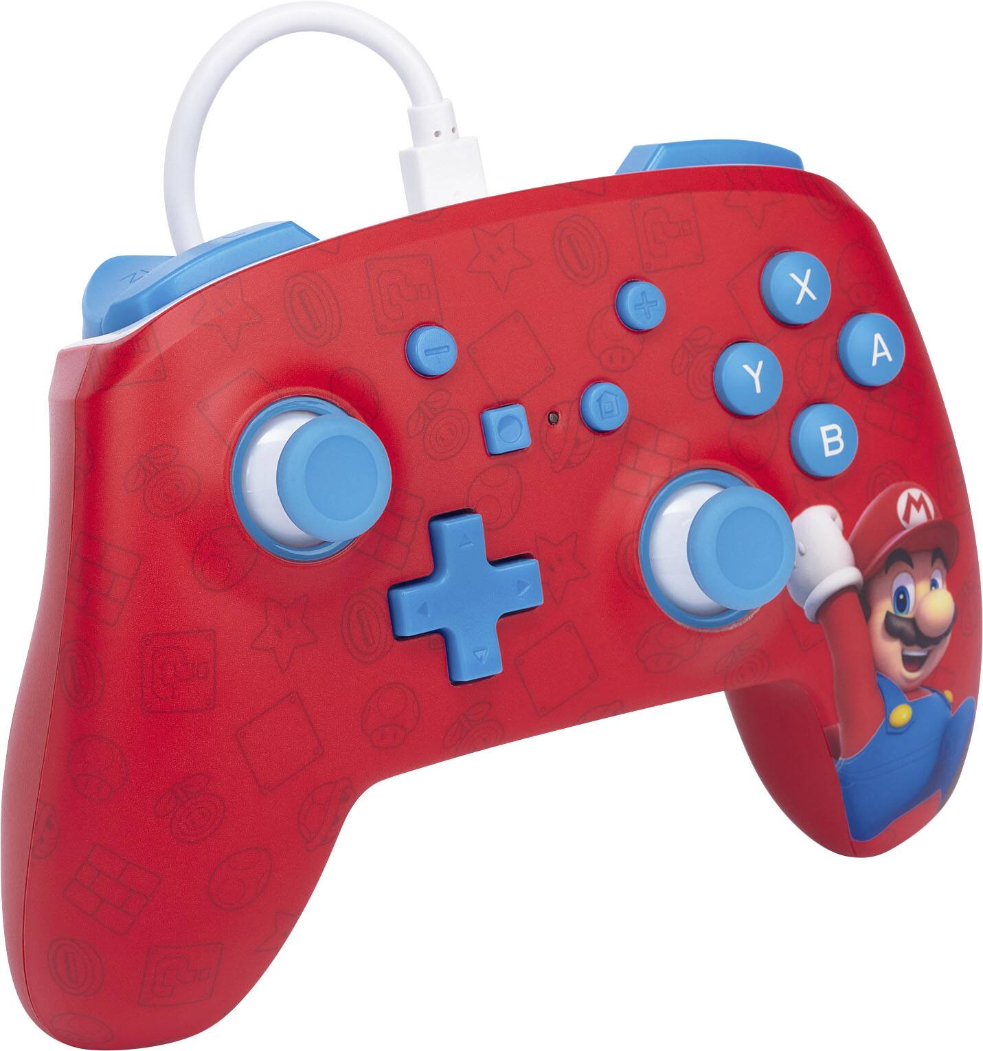 Angle. PowerA - Enhanced Wired Controller for Nintendo Switch - Woo-hoo! Mario.