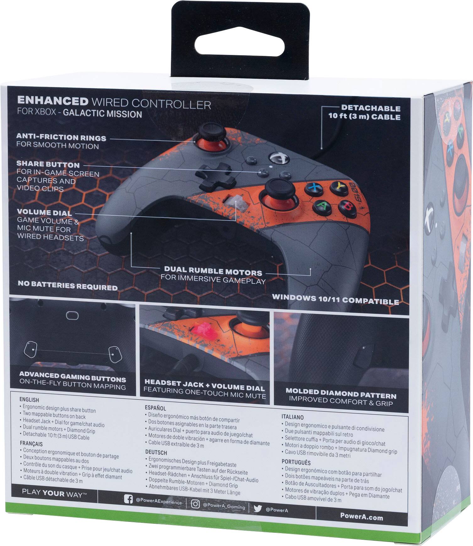 Alt View 19. PowerA - Enhanced Wired Controller for Xbox Series X|S - Galactic Mission.
