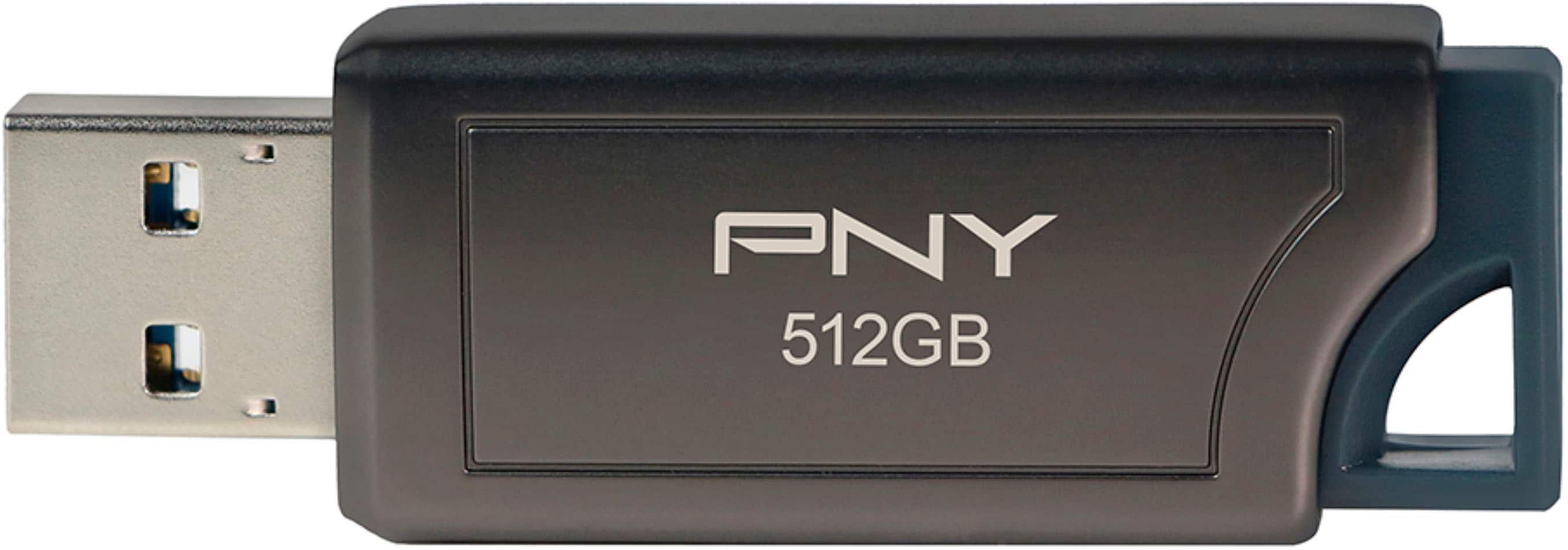 Front. PNY - PRO Elite V2 512GB USB 3.2 Gen 2 Flash Drive - Black.