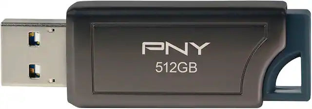 Front. PNY - PRO Elite V2 512GB USB 3.2 Gen 2 Flash Drive - Black.