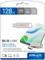 Alt View 12. PNY - DUO Link 128GB USB 3.2 Gen 1 Type-C OTG Flash Drive - Silver.