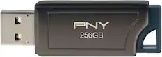 Front. PNY - PRO Elite V2 256GB USB 3.2 Gen 2 Flash Drive - Black.