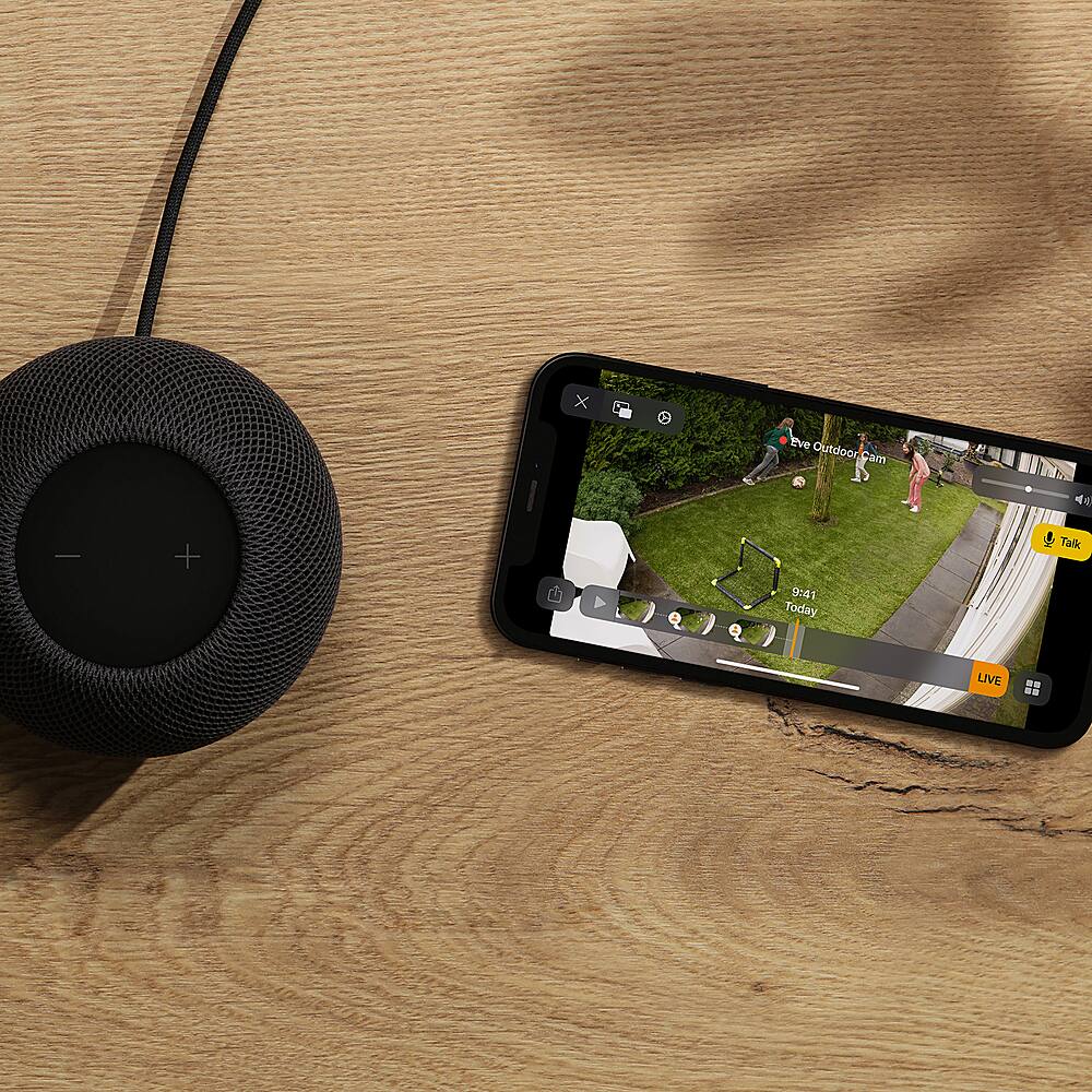 Alt View 35. Eve - Eve Outdoor Cam - Secure floodlight camera with Apple HomeKit Secure Video technology - White.