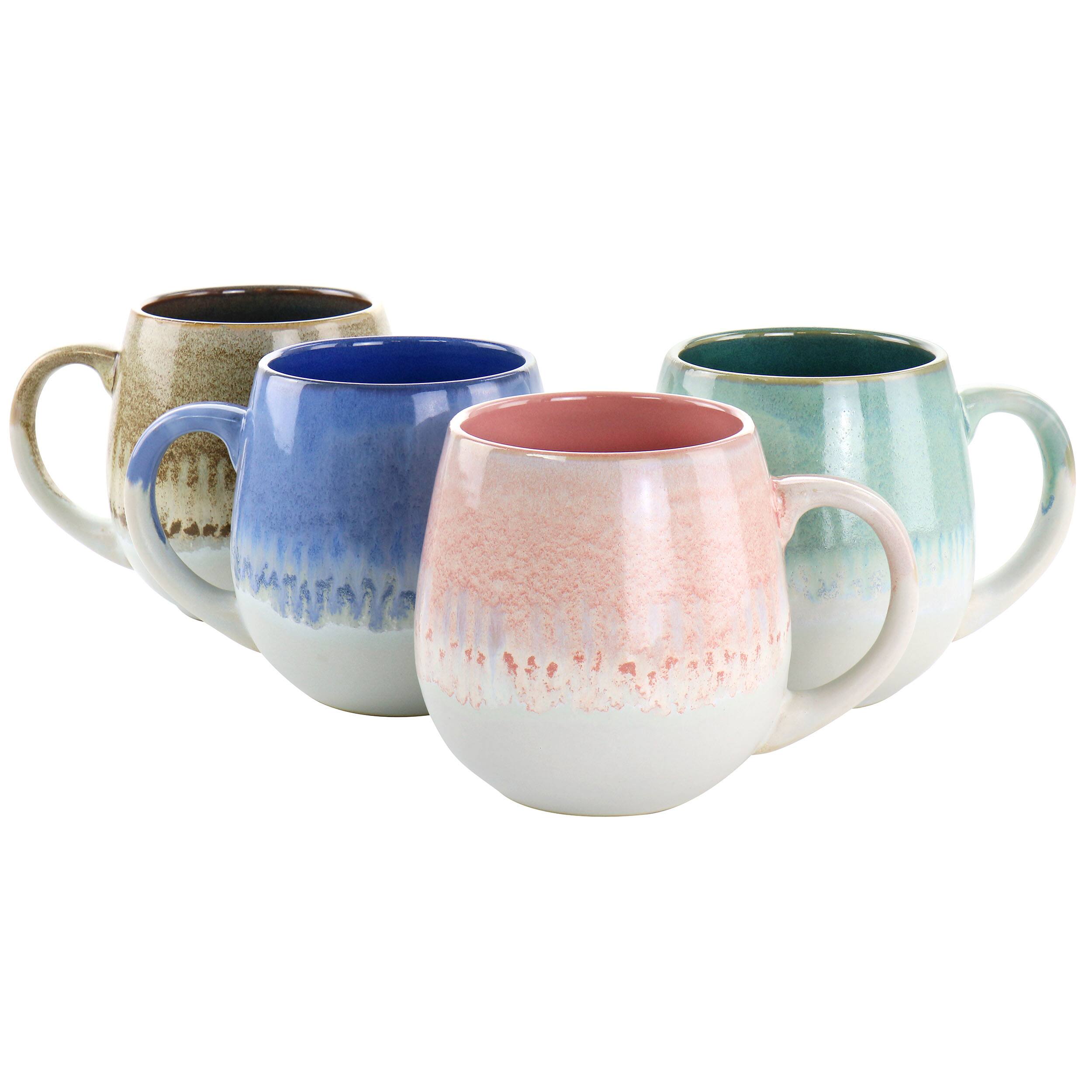 Alt View 1. Gibson - Gibson Home Avery Creek 4 Piece 19.1oz Stoneware Mug Set in Assorted Colors - Assorted.
