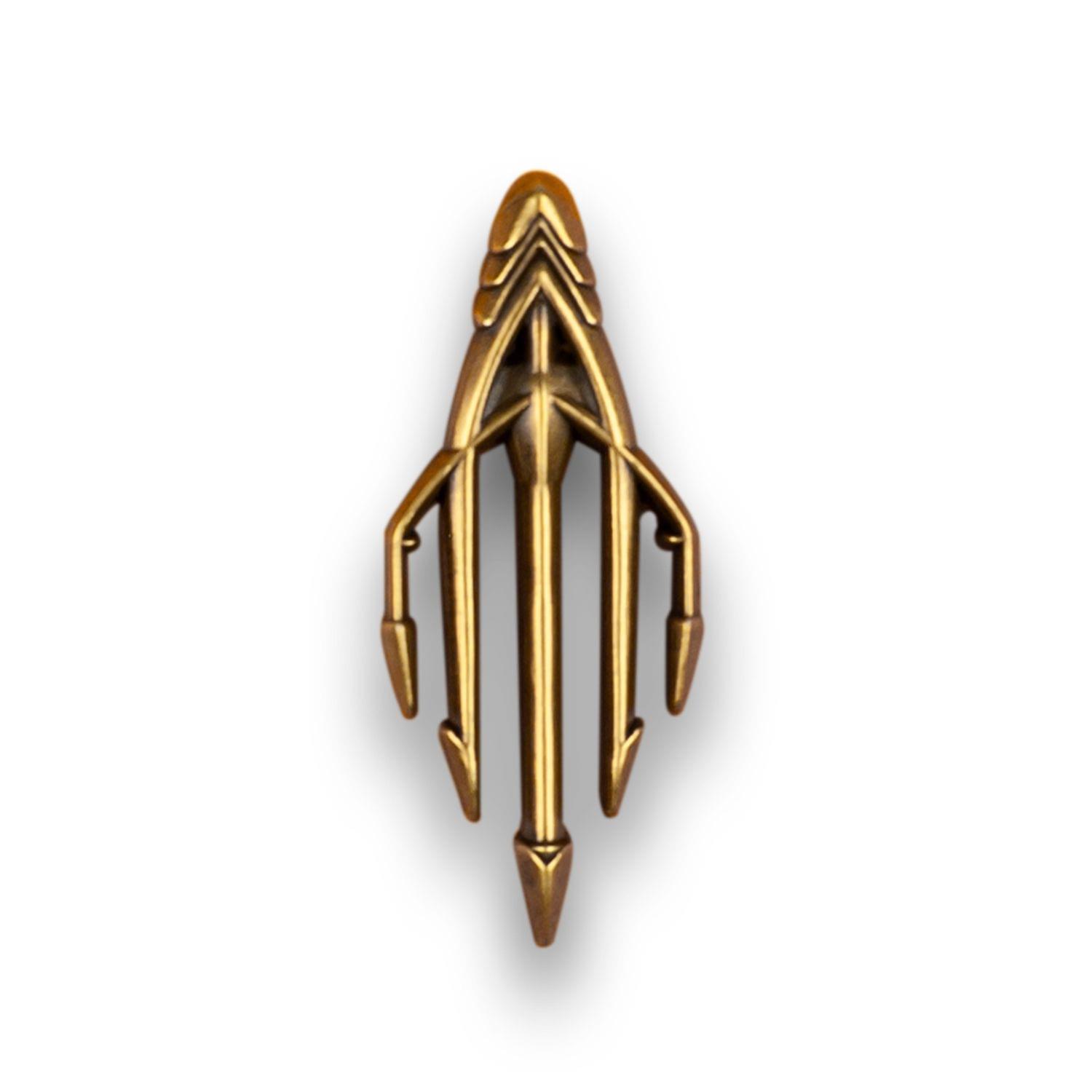 Alt View 1. SalesOne LLC - Aquaman Trident Enamel Pin | Licensed DC Comics Merch - Yellow.